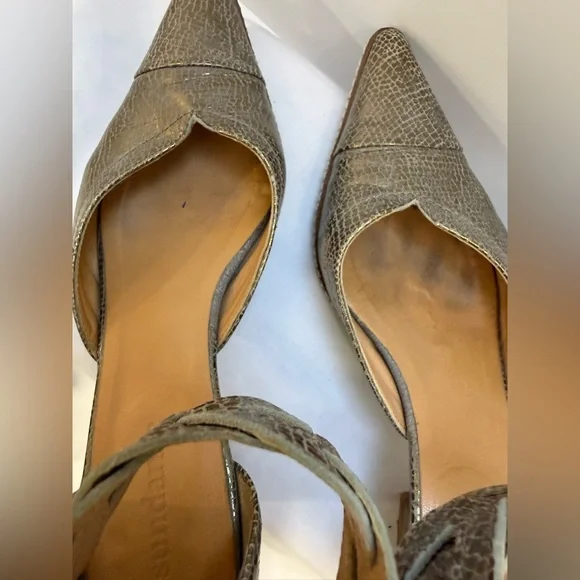 Sundance woven ankle heels size 38 - Picture 6 of 10